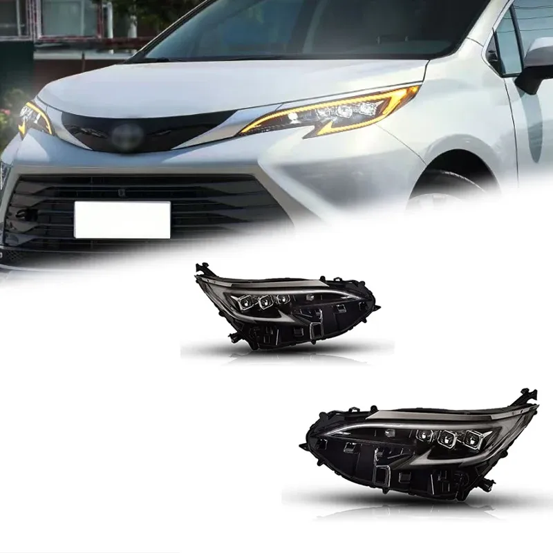 Фары передние LED с ходовыми огнями для Toyota Sienna Granvia (2021-2025), комплект, комплект, FT Carlight Carlight — фото 1