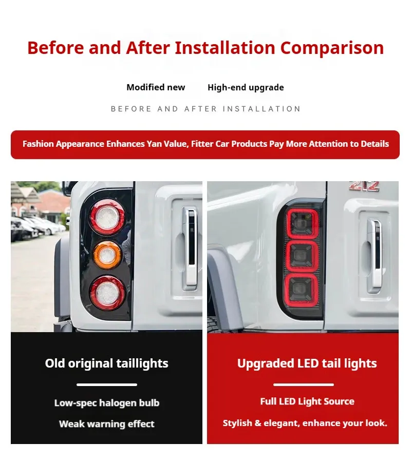 Задние LED-фонари динамический поворотник для BJ212 T01 (2024-2025), комплект, комплект, FT Carlight Carlight — фото 7