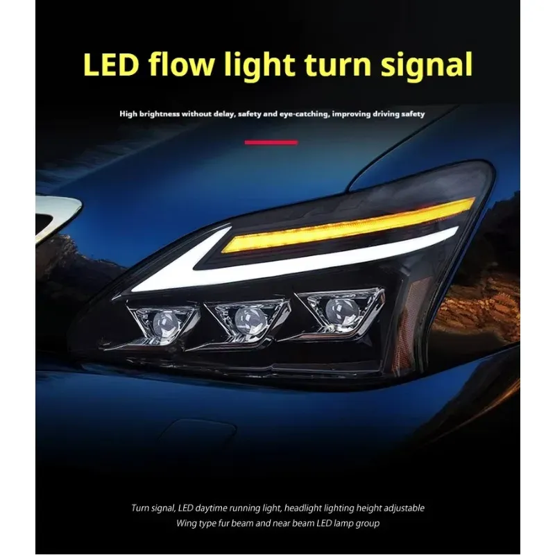 Фары передние LED с ходовыми огнями для Lexus RX300/RX350 (2003-2008), комплект, комплект, FT Carlight Carlight — фото 4