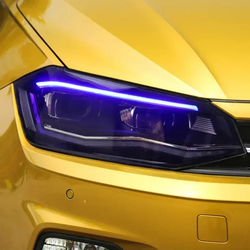 Фары передние LED с ходовыми огнями для VW Polo (2019-2022), комплект, комплект, FT Carlight Carlight — фото 3