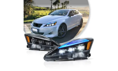 Фары VLAND LED синие ДХО для Lexus IS250/IS350/IS C/IS F (2006-2013) — фото 2