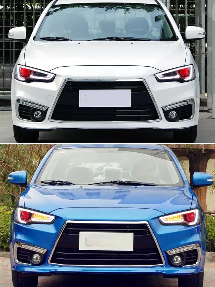 Фары передние LED с ходовыми огнями для Mitsubishi Lancer (2009-2021), комплект, комплект, FT Carlight Carlight — фото 7