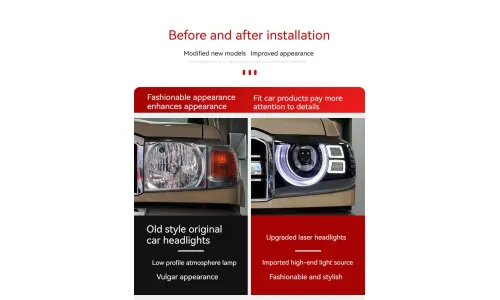 Фары передние LED с ходовыми огнями для Toyota Land Cruiser 70 (2007-2020), комплект, комплект, FT Carlight Carlight — фото 7