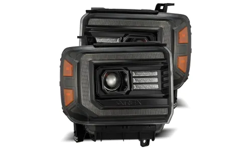 Фары светодиодные Alpha-Black LUXX для GMC Sierra 1500/2500/3500 2015–2018, AlphaRex — фото 1