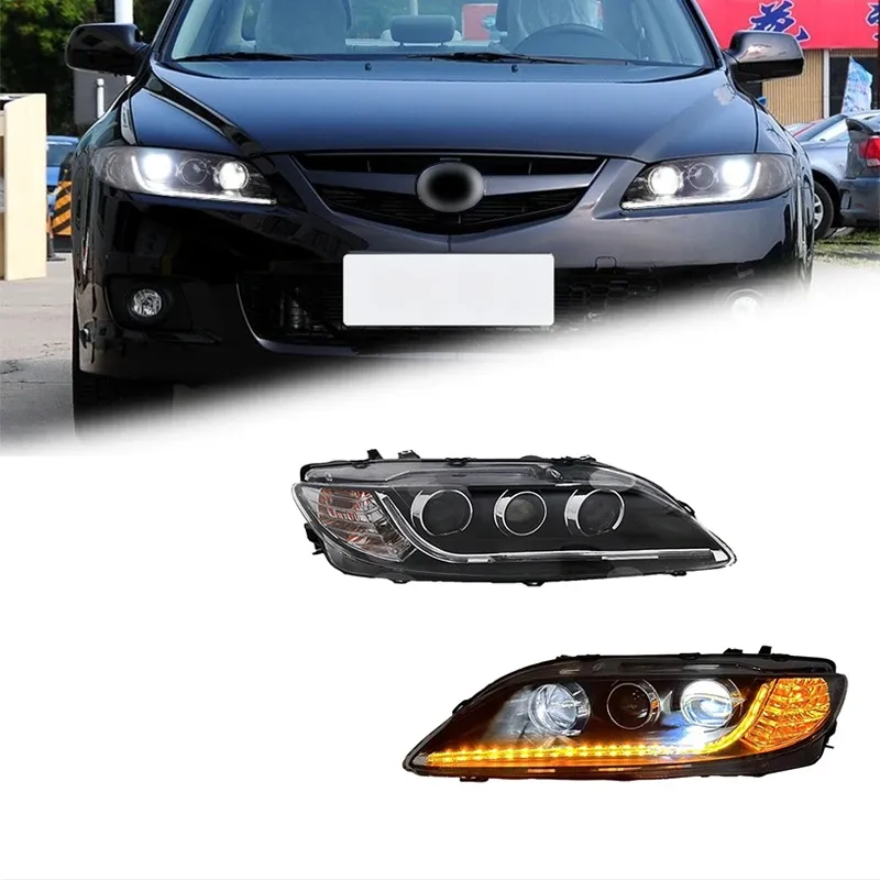 Фары Full LED проектор ДХО для Mazda 6 (2003-2015), комплект, комплект, FT Carlight Carlight — фото 1