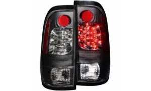 Ford F-250 1997 1998 1999 задние фонари LED, цвет черный, коплект, ANZO USA — фото 1