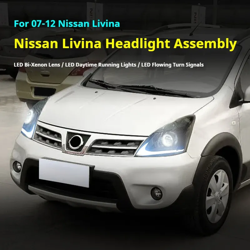 Фары передние LED с ходовыми огнями для Nissan Livina (2007-2012), комплект, комплект, FT Carlight Carlight — фото 5