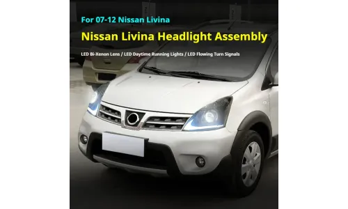 Фары передние LED с ходовыми огнями для Nissan Livina (2007-2012), комплект, комплект, FT Carlight Carlight — фото 5