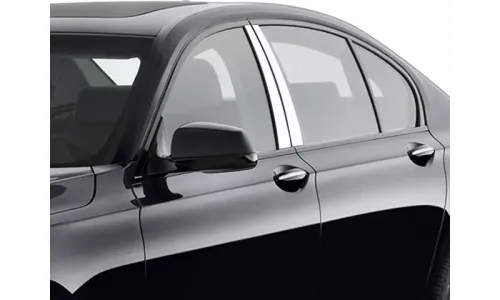Накладки стоек дверей из нержавеющей стали 4 шт отделка двери QAA для BMW 7-Series 2009-2015 — фото 1