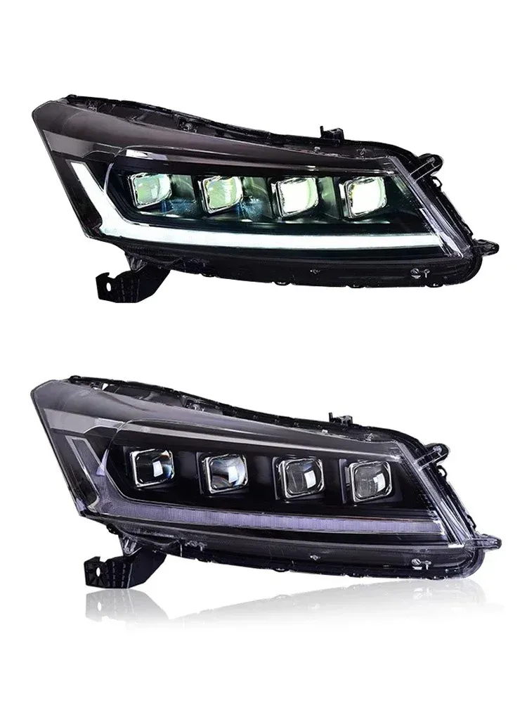 Фары передние LED с ходовыми огнями для Honda Accord 8 (2008-2013), комплект, FT Carlight — фото 5