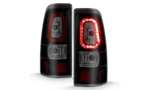 GMC Sierra 2500 HD Classic 2007 задние фонари LED - Plank Style, цвет черный, коплект, ANZO USA — фото 1