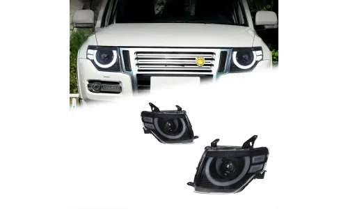 Фары передние LED с ходовыми огнями для Mitsubishi Pajero (2005-2021), комплект, комплект, FT Carlight Carlight — фото 1