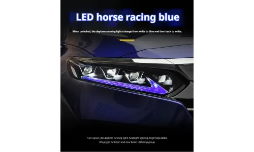Фары передние LED с ходовыми огнями для Honda Accord 10 (2018-2022), комплект, FT Carlight — фото 3