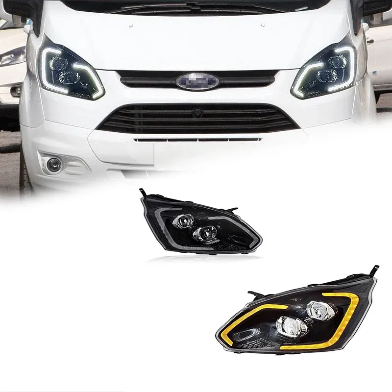 Фары передние LED с ходовыми огнями для Ford Tourneo Custom / Transit V362 (2016-2022), комплект, комплект, FT Carlight Carlight — фото 1
