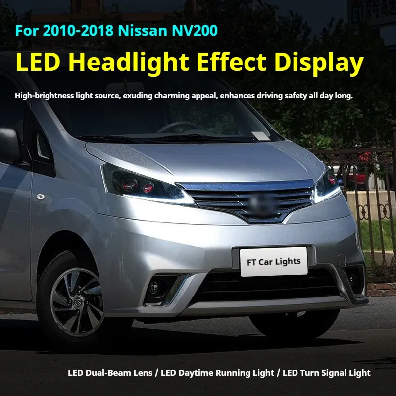 Фары Full LED проектор ДХО для Nissan NV200 (2010-2018), комплект, комплект, FT Carlight Carlight — фото 5