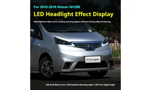 Фары Full LED проектор ДХО для Nissan NV200 (2010-2018), комплект, комплект, FT Carlight Carlight — фото 5