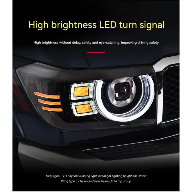 Фары передние LED с ходовыми огнями для Toyota Land Cruiser 70 (2007-2020), комплект, комплект, FT Carlight Carlight — фото 3