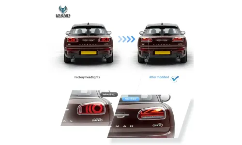 Задние фонари VLAND Full LED улучшенная динамическая подсветка при въезде для Mini Clubman F54 LCI (2015-2023) — фото 6