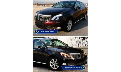 Фары передние LED с ходовыми огнями для Toyota Crown (2010-2012), комплект, FT Carlight — фото 7