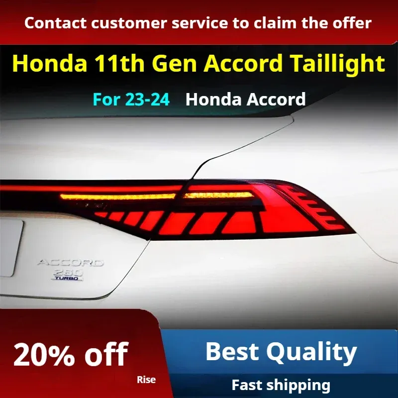 Задние LED-фонари динамический поворотник сквозные для Honda Accord 11 (2023-2024), комплект, комплект, FT Carlight Carlight — фото 3