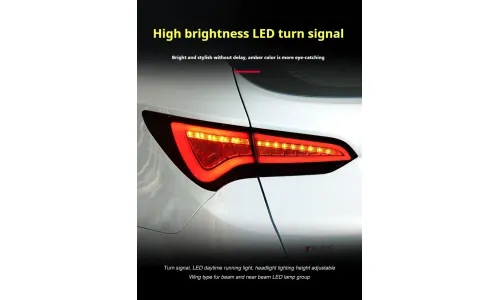 Задние LED-фонари динамический поворотник для Hyundai Santa Fe (2013-2018), комплект, комплект, FT Carlight Carlight — фото 4