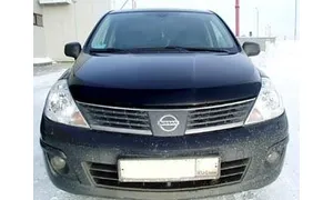 Дефлектор капота темный NISSAN TIIDA 2006-2011 / Ниссан Тиида — фото 1