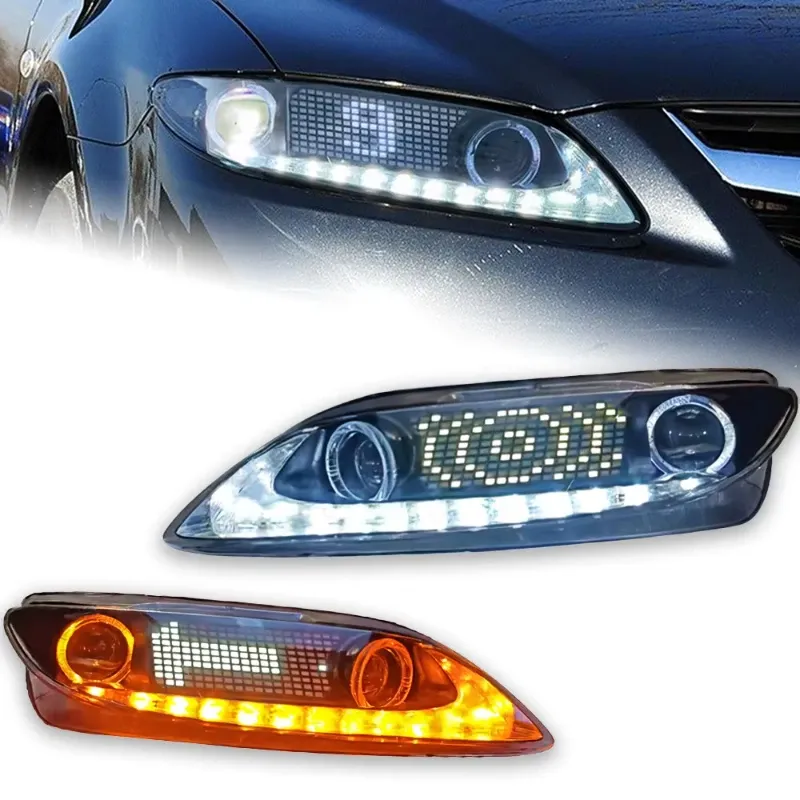 Фары передние LED с ходовыми огнями для Mazda 6 (2003-2015), комплект, комплект, FT Carlight Carlight — фото 1