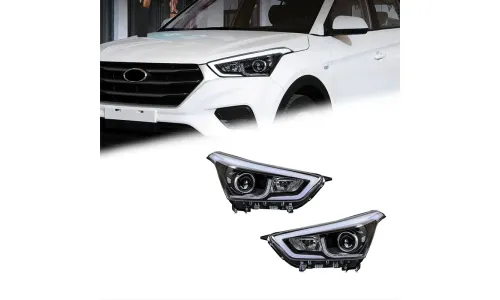 Фары передние LED с ходовыми огнями для Hyundai Creta IX25 (2014-2019), комплект, комплект, FT Carlight Carlight — фото 1