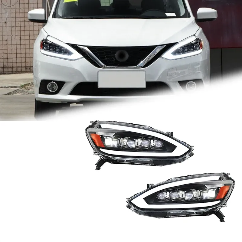 Фары передние LED с ходовыми огнями для Nissan Sylphy (2016-2022), комплект, FT Carlight — фото 2