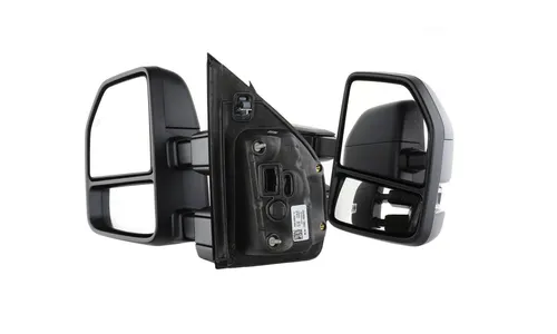 F-150 2021-2023 BLACK TRAILER TOW MIRRORS WHICH FITS VEHICLES WITH FACTORY POWER MIRRORS, MANUAL TELESCOPE, MANUAL FOLD, BLIS, NO 360 CAMERA — фото 2