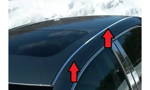 TOYOTA CAMRY 2007-2011 ПОЛИРОВАННАЯ НЕРЖАВЕЮЩАЯ ХРОМИРОВАННАЯ ОТДЕЛКА КРЫШИ 2 ШТ — фото 1