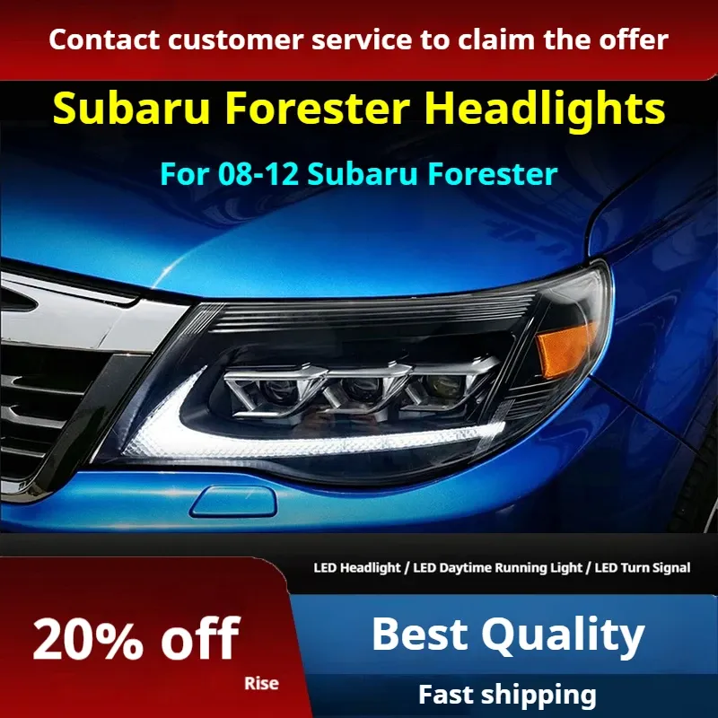 Фары передние LED с ходовыми огнями для Subaru Forester (2008-2012), комплект, комплект, FT Carlight Carlight — фото 2