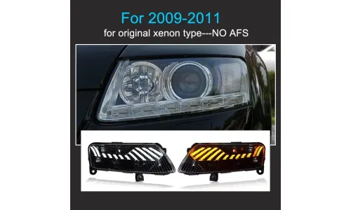 Фары передние LED с ходовыми огнями для Audi A6 (2005-2011), комплект, комплект, FT Carlight Carlight — фото 1