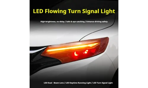 Фары передние LED с ходовыми огнями для Honda Fit GK5 (2014-2020), комплект, комплект, FT Carlight Carlight — фото 3
