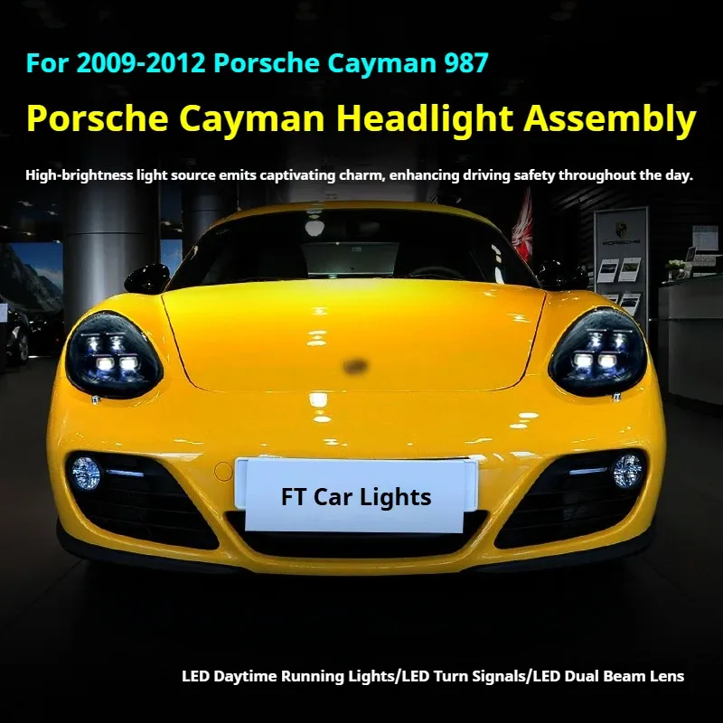 Фары передние LED с ходовыми огнями для Porsche Cayman 987 (2009-2012), комплект, комплект, FT Carlight Carlight — фото 5