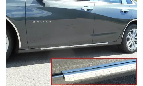 CHEVY MALIBU 2016-2021 НЕРЖАВЕЮЩАЯ ХРОМИРОВАННАЯ ОТДЕЛКА НИЖНЕЙ ДВЕРИ АКЦЕНТ 2 ШТ — фото 1