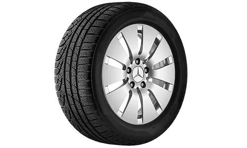 Диск колесный R17 Mercedes C-class W205, S205, C205, A205 , «Серебристый ванадий», 10 отверстий, оригинал — фото 2