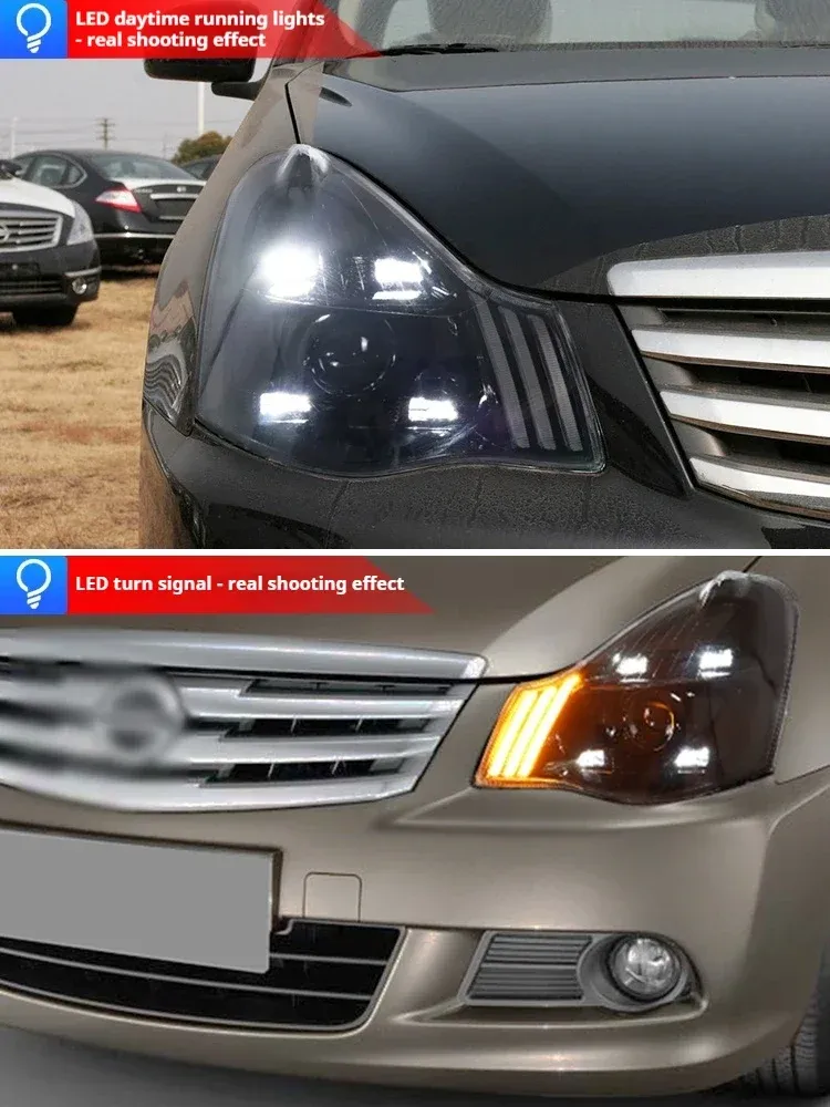 Фары передние LED с ходовыми огнями для Nissan Sylphy/Sentra (2006-2019), комплект, комплект, FT Carlight Carlight — фото 4