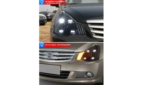 Фары передние LED с ходовыми огнями для Nissan Sylphy/Sentra (2006-2019), комплект, комплект, FT Carlight Carlight — фото 4