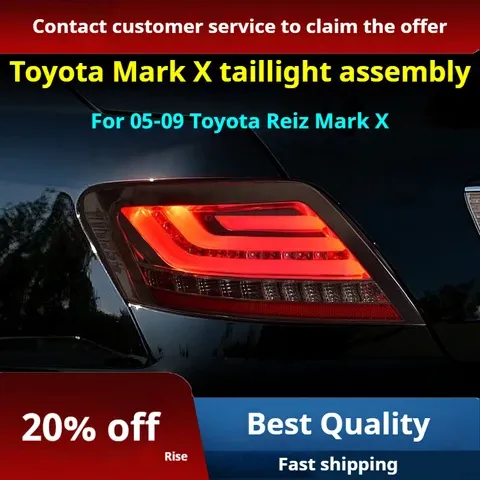 Задние LED-фонари динамический поворотник для Toyota Mark X (2005-2009), комплект, комплект, FT Carlight Carlight — фото 2