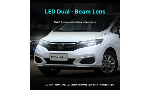 Фары передние LED с ходовыми огнями для Honda Fit GK5 (2014-2020), комплект, комплект, FT Carlight Carlight — фото 4