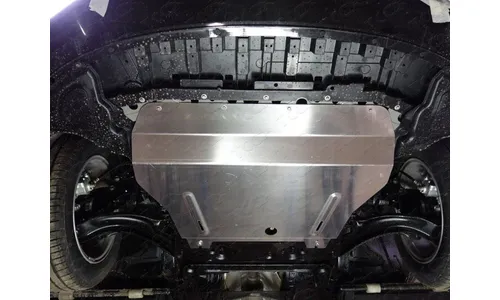 Защита картера и КПП (алюминий) 4мм, Nissan Sentra 2014-, ТСС — фото 1