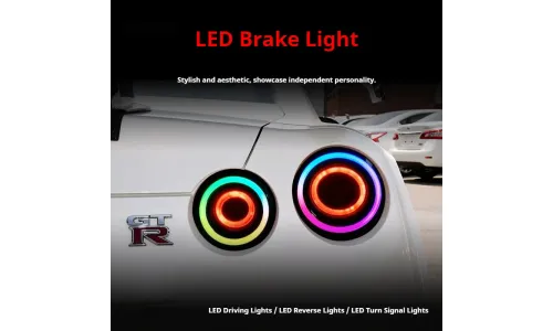 Задние LED-фонари RGB динамический поворотник для Nissan GT-R R35 (2008-2023), комплект, комплект, FT Carlight Carlight — фото 2
