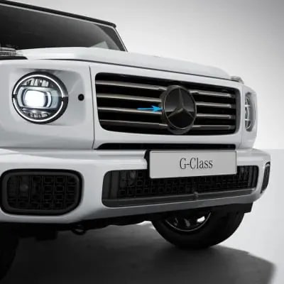 Эмблема-звезда Mercedes-Benz G W465 на решетку радиатора, темный хром — фото 1