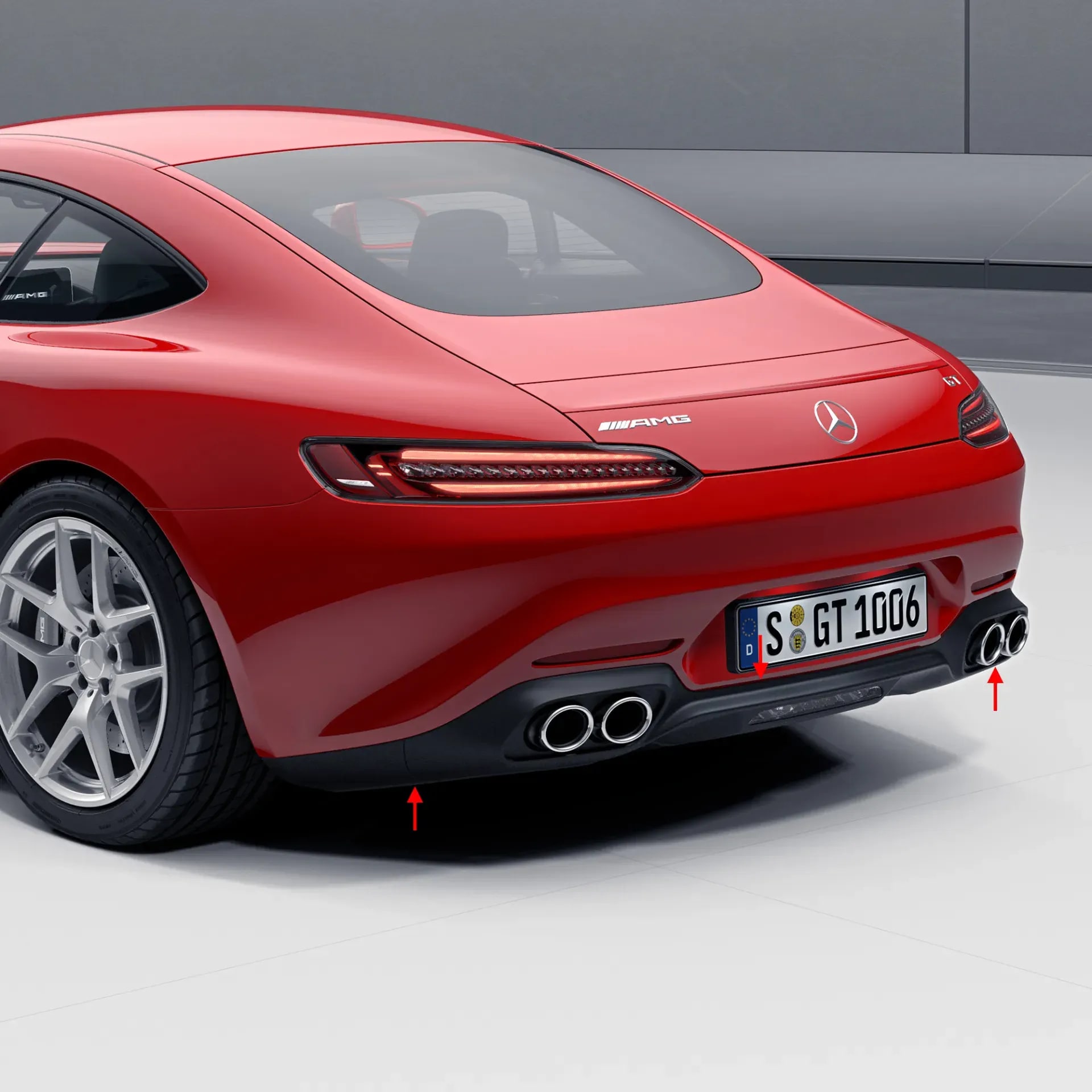 Задний диффузор AMG GT для Mercedes-AMG GT C190/R190, хром — фото 3