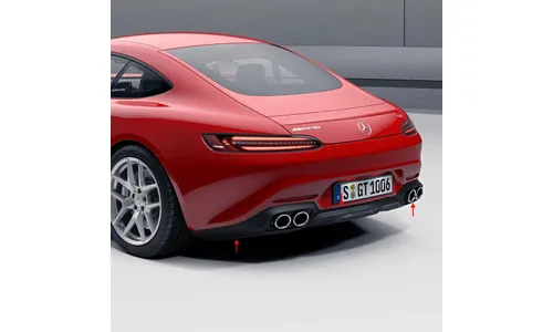 Задний диффузор AMG GT для Mercedes-AMG GT C190/R190, хром — фото 3