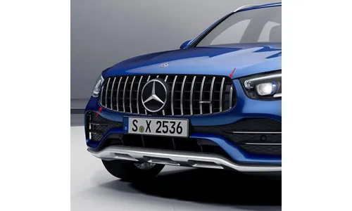 Решетка радиатора Panamericana Mercedes-Benz GLC 43 AMG X253/C253 рестайлинг, с Distronic Plus 233, без камеры 360° — фото 1