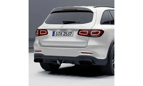 Задний бампер и диффузор GLC 63 AMG для Mercedes-Benz GLC X253 после рестайлинга, Night Package, с фаркопом — фото 1