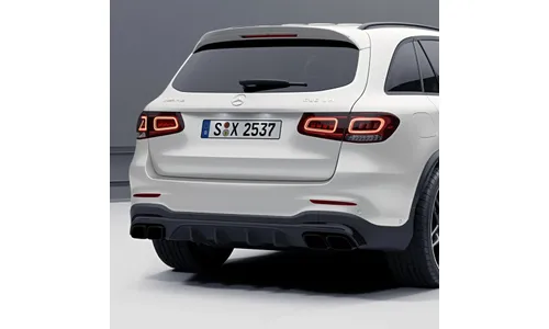 Задний бампер и диффузор GLC 63 AMG для Mercedes-Benz GLC X253 после рестайлинга, Night Package, без фаркопа — фото 1