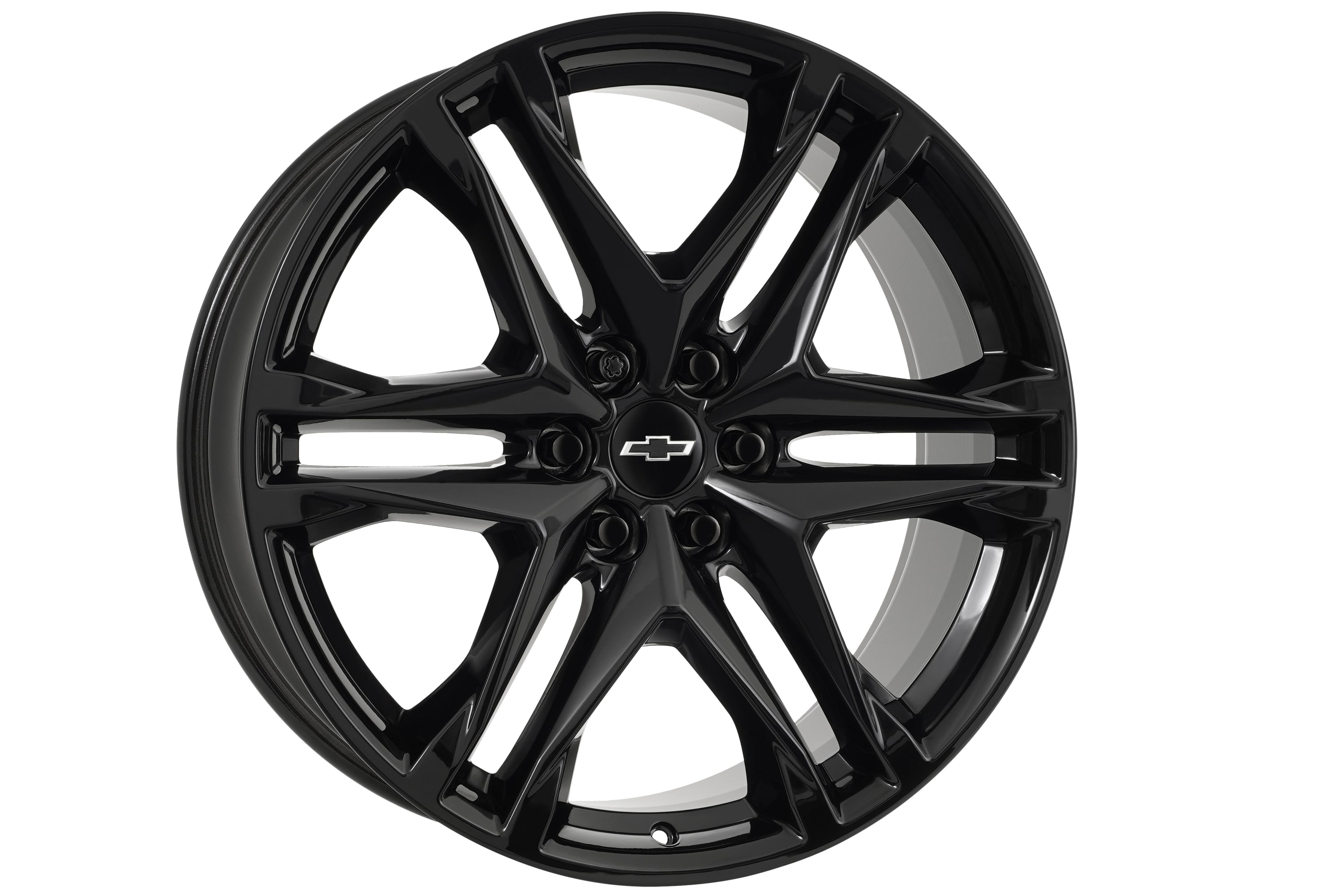Колёсный диск 22×9,5 для Chevrolet Blazer EV, цвет глянцевый чёрный, GM — фото 4